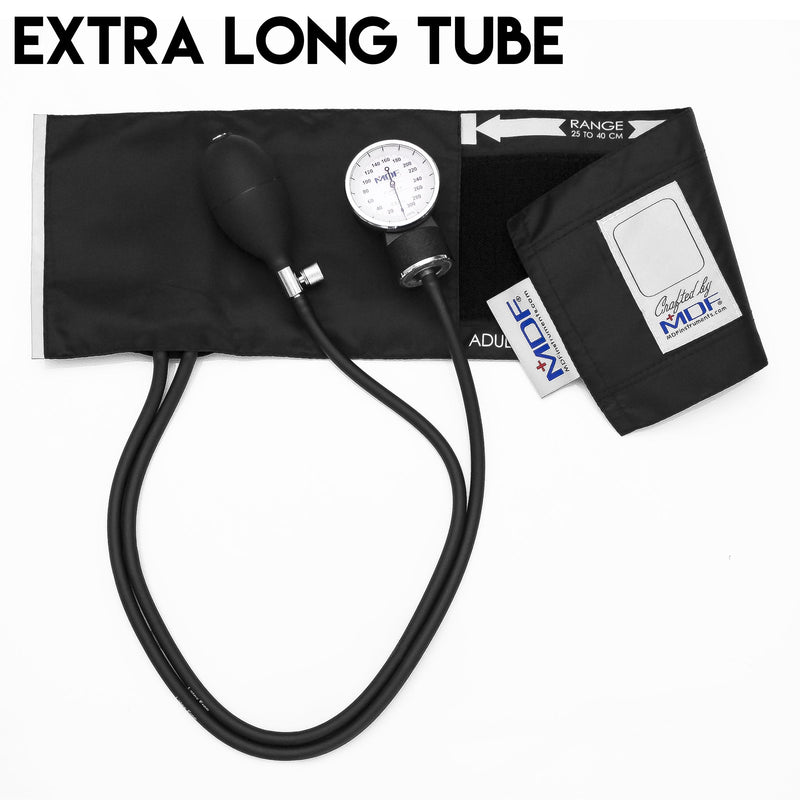 [Australia - AusPower] - MDF Instruments, Calibra Aneroid Premium Professional Sphygmomanometer + MDF® Latex-Free Large Adult Replacement Blood Pressure Monitor Cuff - Double Tube 