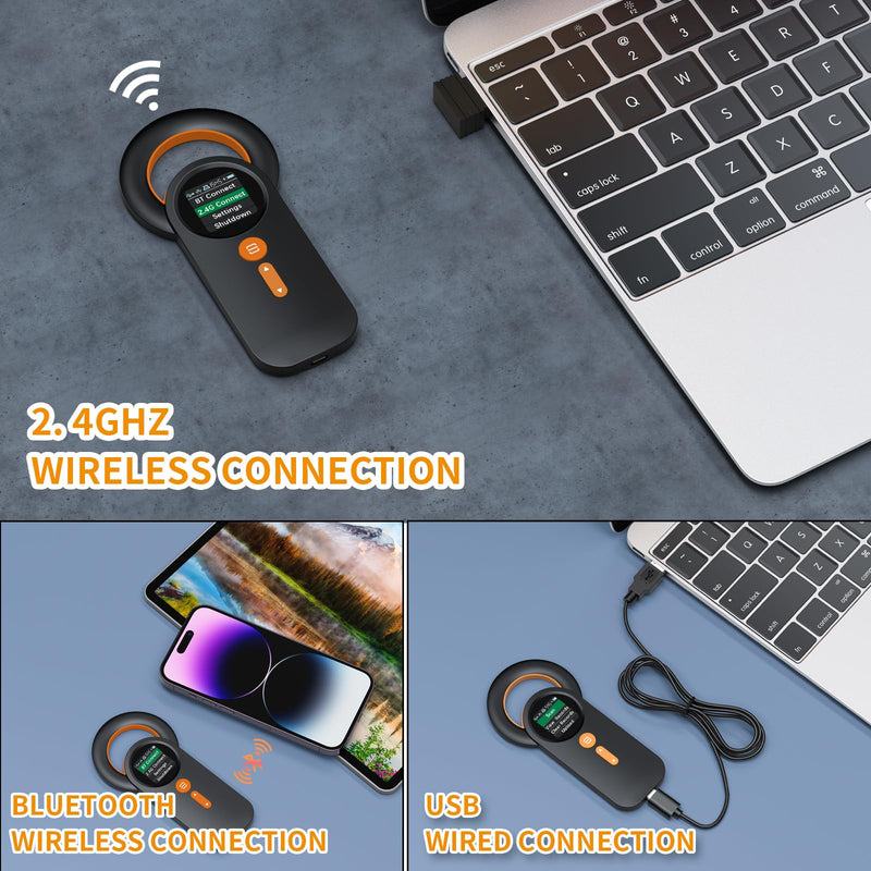 [Australia - AusPower] - Symcode Animal Microchip Scanner with 1.44IN TFT Display, Bluetooth Wireless Pet Chip Scanner RFID Reader ISO11784/85/FDX-B/EMID 240 Records Data Storage Upload to PC New for 2024 
