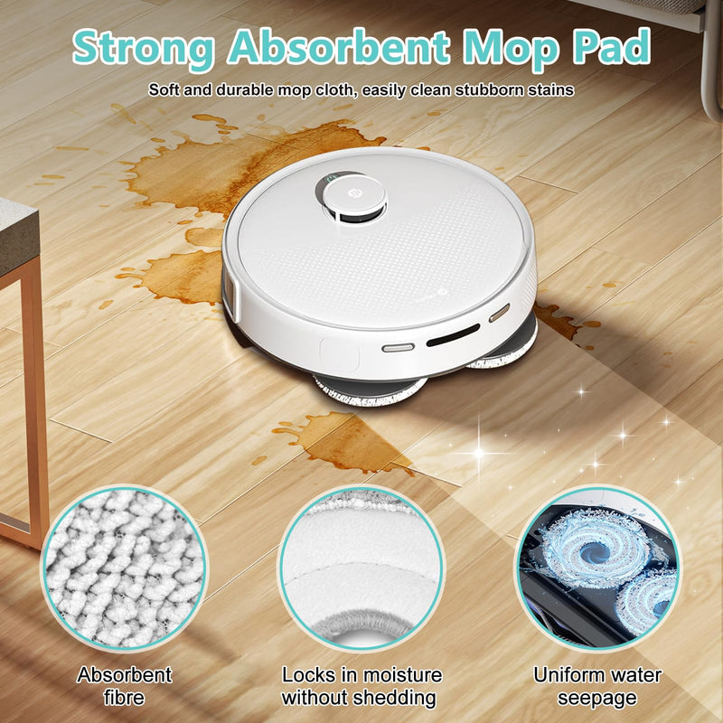 22 Pack Replacement Parts for Lefant M3/ M3 Max Robot Vacuum Cleaner, 1 Main Brush 4 HEPA Filter 4 Mop Pad 6 Dust Bag 6 Side Brush 1 Cleaing Tool