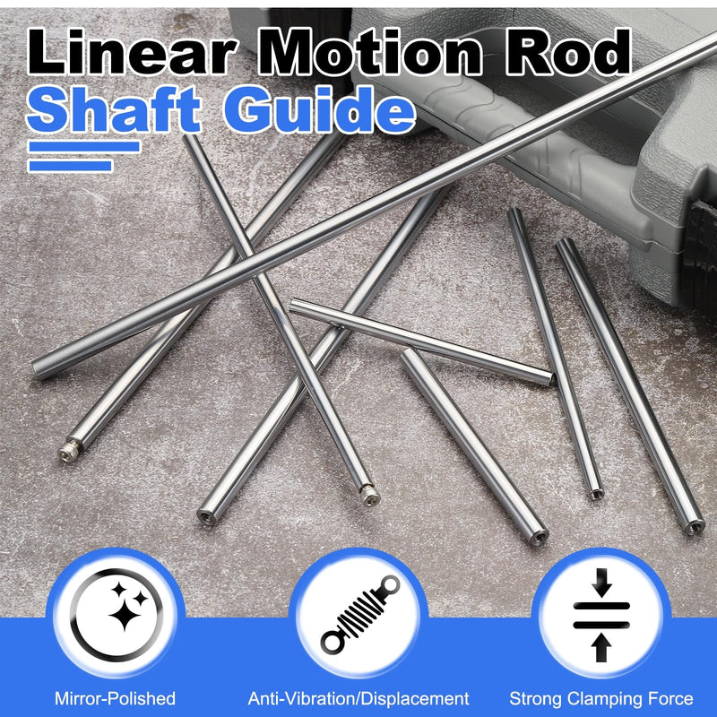 uxcell 2Pcs Linear Motion Rod Shaft Guide, 8 x 600mm/0.31 x 23.62 in Case Hardened Chrome Plated End Hollow Linear Steel Rods with Screws 4mm Inner Hole Dia for 3D Printer, CNC Machine 2