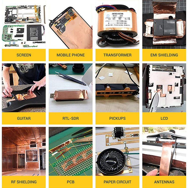 [Australia - AusPower] - Copper Foil Tape (4 inch X 33 FT) with Double-Sided Conductive Adhesive for Guitar & EMI Shielding,Stained Glass Making,Electrical Repairs,Paper Circuits,Soldering,Grounding,DIY Copper Tape 4 inch X 33 FT 