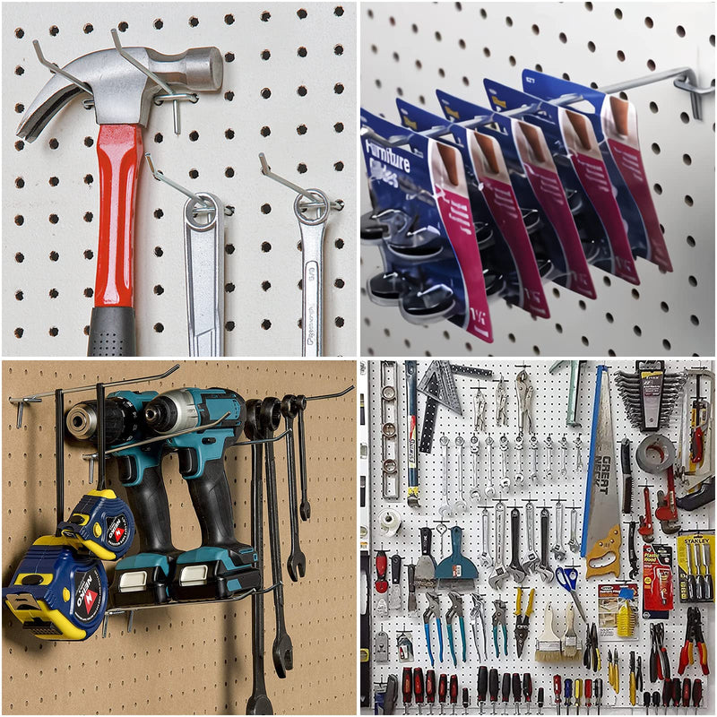 [Australia - AusPower] - Pegboard Hooks Pegboard Accessories,4 inch,Pegboard Organizer Kit for Garage Organization,Tool Storage, 25 Pack 