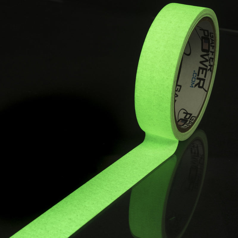 [Australia - AusPower] - Glow Tape | Glow in The Dark Gaffers Tape | Neon Fluorescent | Luminous Reflective Tape | Waterproof | High Visibility for Theatres, Staged & Dark Areas | 1 Inch x 15 Feet 