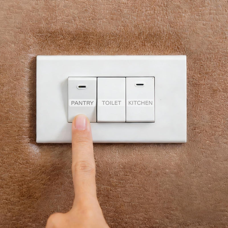 Light Switch Label Sticker 975PCS Transparent Switch Sticker Ideal for Home Kitchen Bathroom Office Electrical Panel Labels 15 Sheets with 65 Stickers Each Easy to Use Durable Design