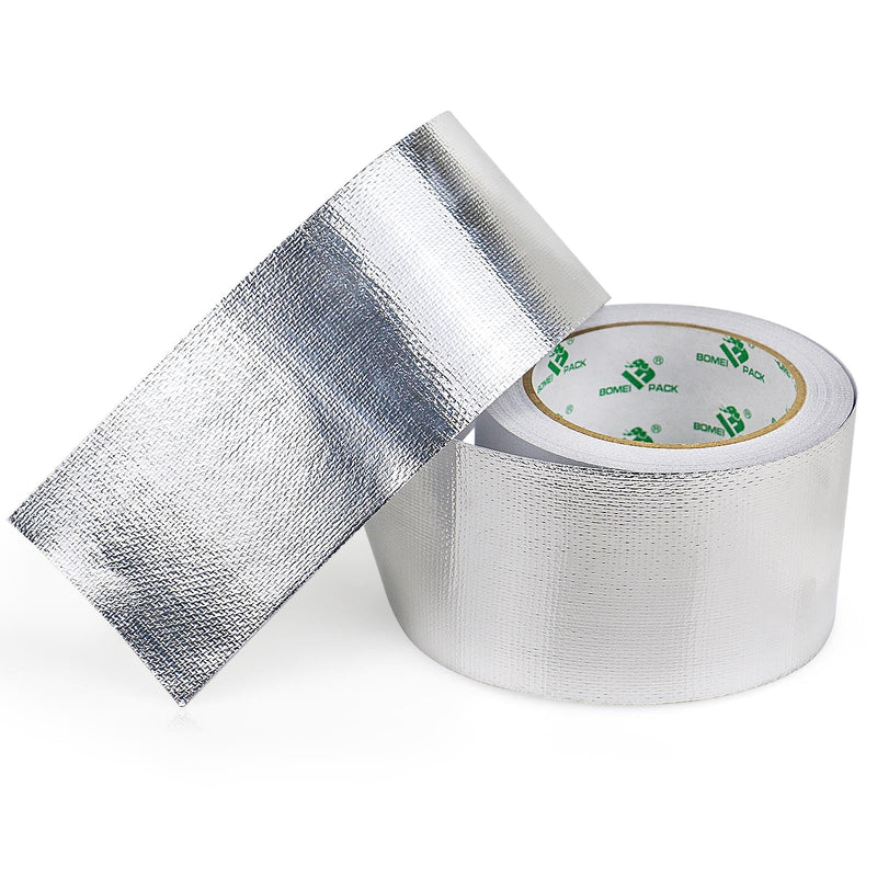 [Australia - AusPower] - BOMEI PACK Adhesive Aluminum Foil Heat Shield Tape Barrier 3in x 66ft, Fiberglass Thermal Insulation Reflective Material High Temp Protection 3in*66ft 