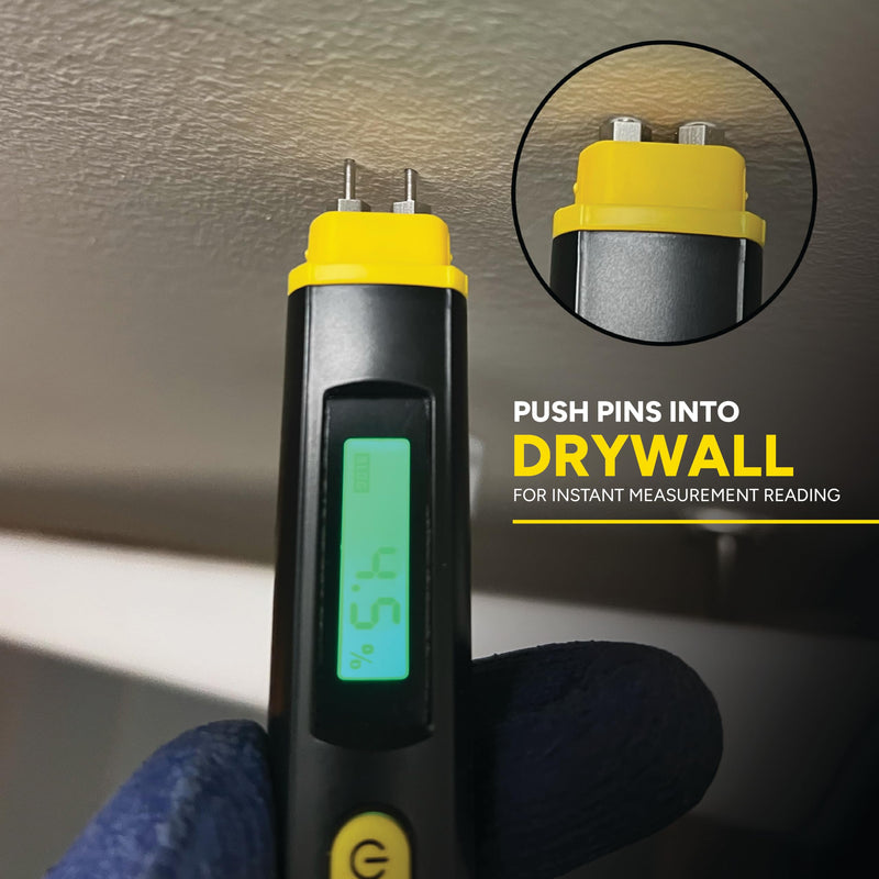[Australia - AusPower] - General Tools Compact Digital Moisture Meter MMP100 – Pin-Style Tool Detects Moisture in Wood and Building Materials to Help Identify Targeted Moisture Levels and Prevent Water Damage 