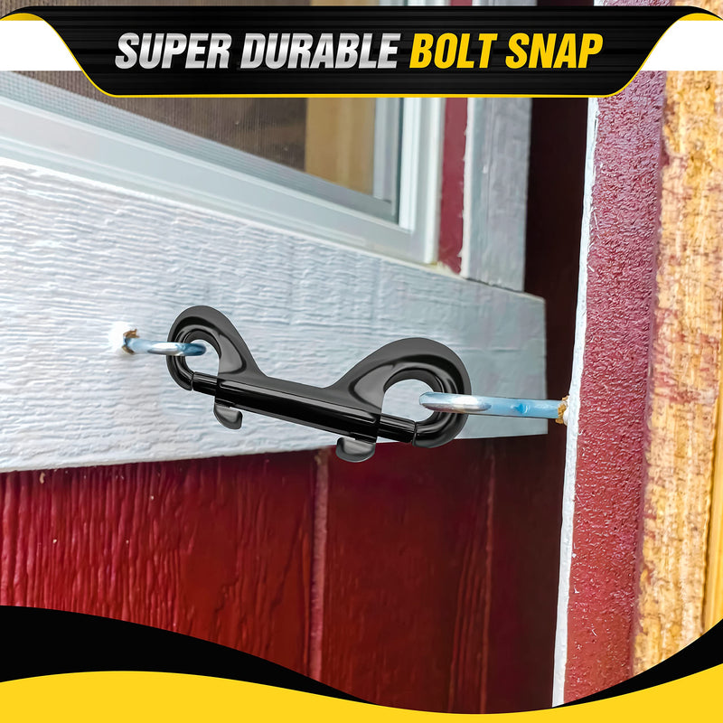 [Australia - AusPower] - [EXTRA DURABLE] 4.7 Double Ended Bolt Snaps Hooks 220LBS Weight Capacity, Heavy-Duty & Rust-Resistant Zinc Alloy Double Sided Clips, Best for Dog Leashes, Awnings, Sports Equipment, Boating (2 Pack) 