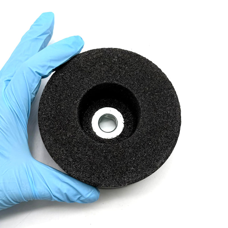 SIGNI 4-Inch Green Grinding Stone,4X2X5/8-11 Threaded Arbor, 60 Grit Abrasive Grinding Wheel for Angle Grinder, Ideal for Stone Surface Grinding Shaping