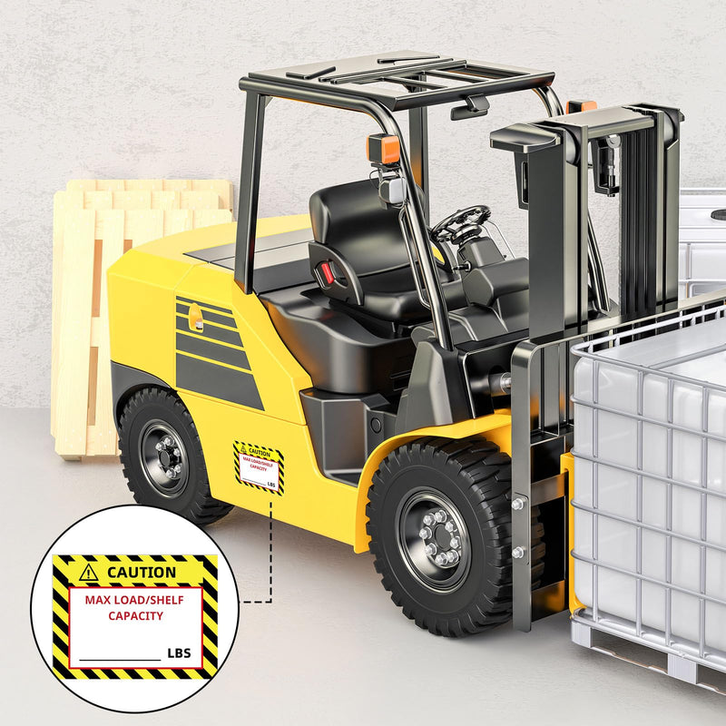[Australia - AusPower] - Zhanmai 200 Pcs Pallet Rack Capacity Labels 3 x 4 Inches Pallet Racking Caution Max Load Shelf LBS Warning Stickers Bright PVC Industrial Strength Sticker Warehouse Safety Forklift Cross Beam Safety 