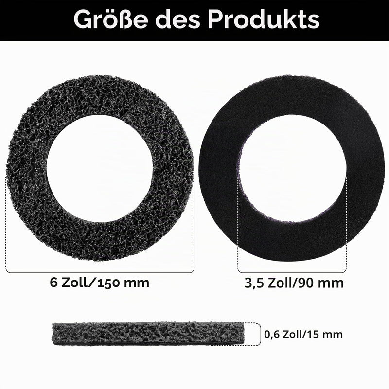 2 x Coarse Sanding Discs 150 mm CSD Disc for Sanding Discs | Wheel hub grinder aluminium hub grinder 6IN-BRBL-2PCS