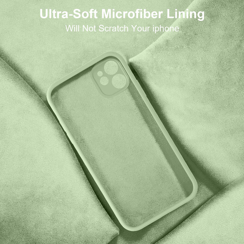[Australia - AusPower] - Vooii Compatible with iPhone 11 Case, Upgraded Liquid Silicone with [Square Edges] [Camera Protection] [Soft Anti-Scratch Microfiber Lining] Phone Case for iPhone 11 6.1 inch - Matcha 