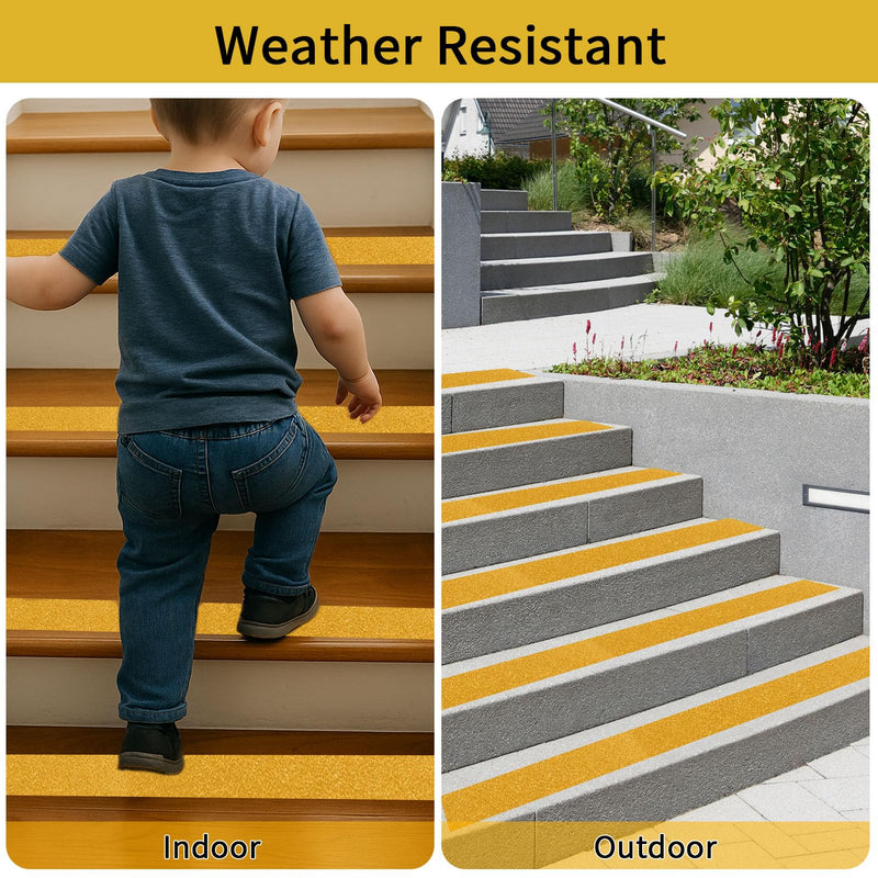 Anti Slip Tape 4" x 30FT, Dark Yellow Heavy Duty Waterproof Non-Slip Safety Traction Grip Tape for Indoor Outdoor Stairs, Steps, Ramps, Walkways and Pool 4 IN