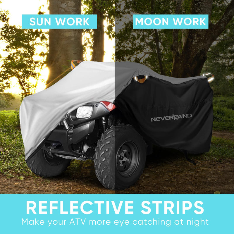 Neverland ATV Cover Waterproof Heavy Duty XL Universal Quad Cover Outdoor Storage Cover 4 Wheeler Rain Cover All Weather for Polaris Sportsman Yamaha Honda Kawasaki Quad Bike XL: Up to 82 Inch