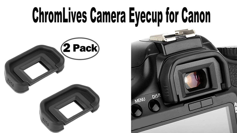 ChromLives Camera Eyepiece Eyecup Compatible with 18mm EB Replacement Viewfinder Protector Compatible with Canon EOS 80D 70D 60D 77D 50D Mark II 6D 6D Mark II 40D 30D 20D 20Da 10D 60Da A2 A2E D30 D60