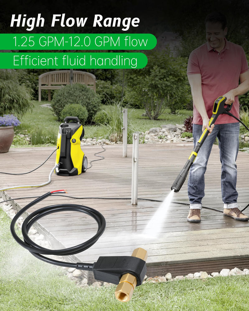 [Australia - AusPower] - 100975 Flow Switch for Pressure Washer, Flow Switch Fit for General Pump, 12.0 GPM, 5000 PSI, Mounts in Any Position 