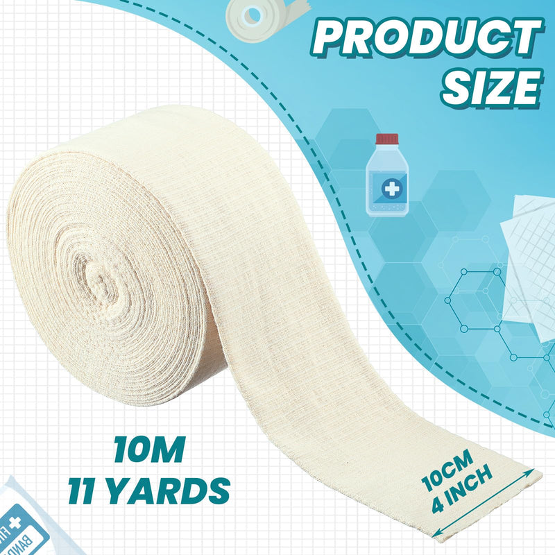 [Australia - AusPower] - Cotton Tubular Stockinette Gauze Roll Tubular Arm Stocking Elastic Leg Stockinette Tubing Compression Tube Sleeve Bandage for Cast Plaster Comfort Wear Sweat Absorbent (4 Inch x 11 Yard) 4 Inch x 11 Yard 
