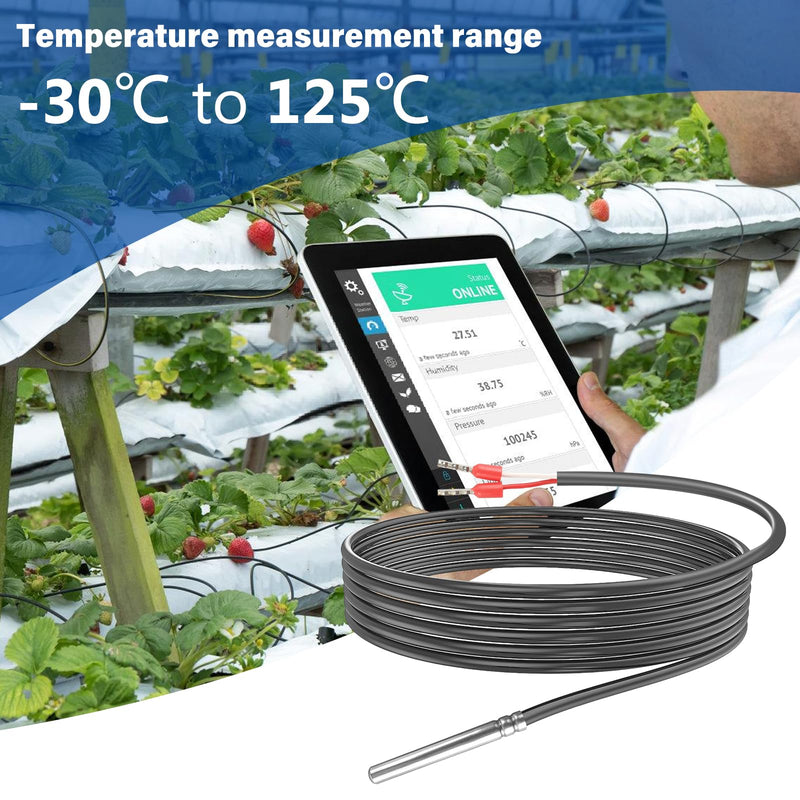 [Australia - AusPower] - Vegena Pack of 3 Pt1000 Temperature Sensor, Digital Temperature Sensor, Pt1000 Temperature Sensor with PVC Cable, Cable Sensor, Temperature Sensor, Stainless Steel Tube Probe for Temperature 