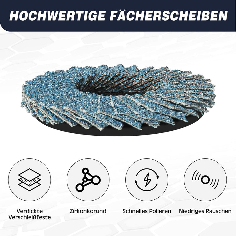 [Australia - AusPower] - Shineboc Flap Discs 50 mm, Pack of 30 2 Inch Sanding Discs Grit 40/60/80 Zirconia Corundum Grinding Disc for Metal Wood Steel Fast, Flap Grinder for Cutting or Angle Grinder 