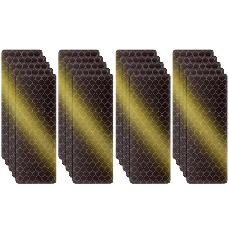 Grevosea 20Pcs Reflective Stickers, Warning Reflective Stickers High Visibility Reflector Tape Waterproof Strips Safety Tape for Cars Bikes Helmets Mailboxes 1.2 x 3.15 Inch Black