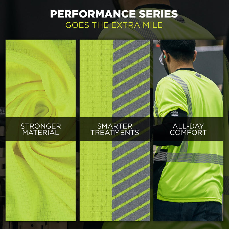 Ergodyne Unisex Adult Glowear 8292 Performance Hi-vis T-Shirt - Type R, Class 2 X-Large Lime