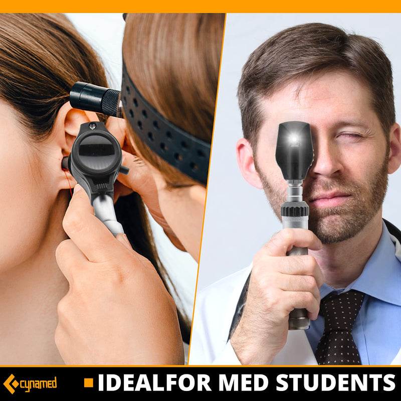 [Australia - AusPower] - Cynamed Fiber-Optic LED Otoscope/Medical School kit - Dual Attachment 