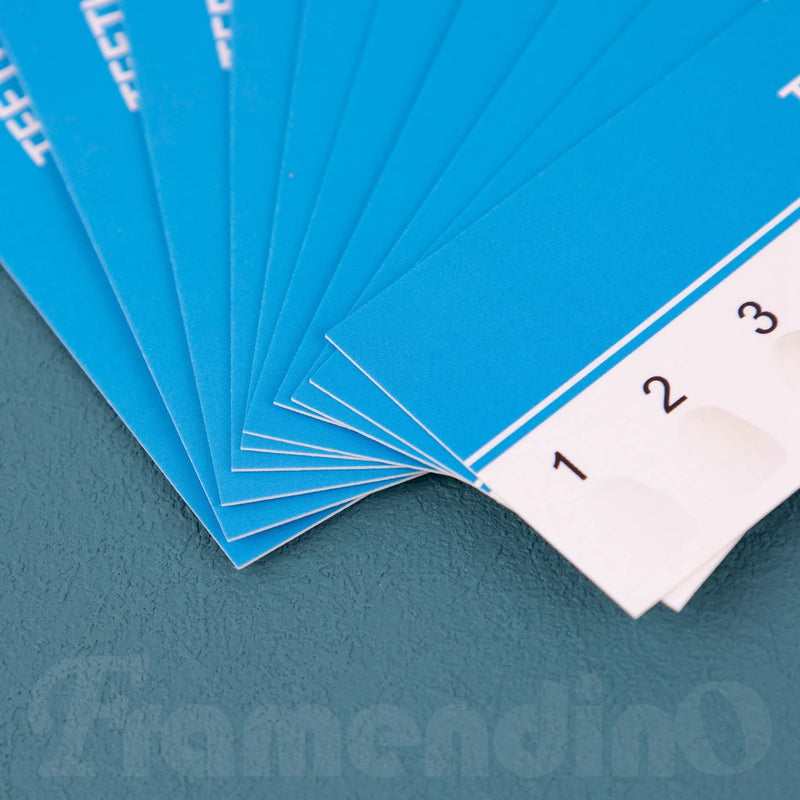 [Australia - AusPower] - Framendino, 50 Pack Paper Teeth Shade Guide Whitening Comparing Chart for Home Care 1 Count (Pack of 50) Rectangle 