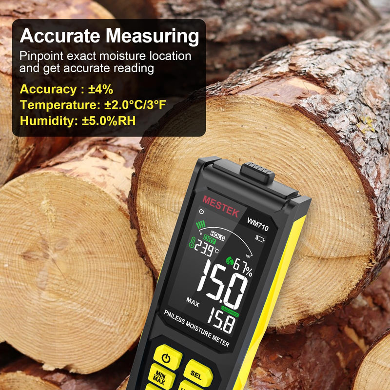 MESTEK Electrical Tester Kit with GFCI Outlet Tester, Non-Contact Voltage Tester, Pinless Wood Moisture Meter, Home Inspector Tool Kit, 3-Piece with Carry Case and Batteries