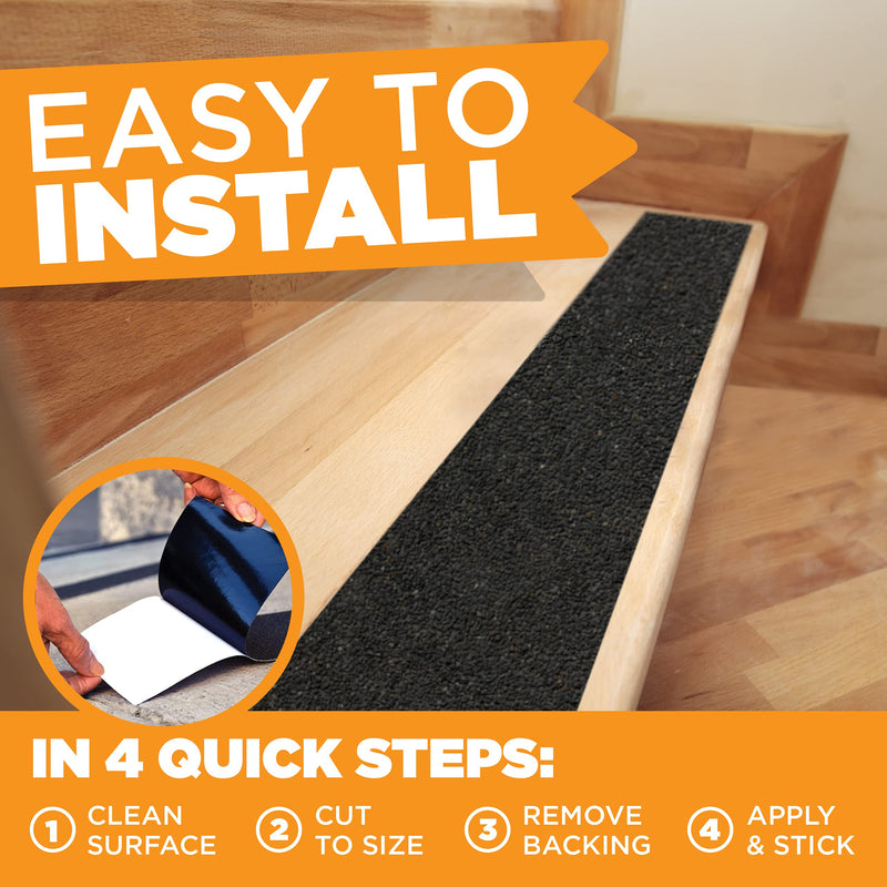 Tape King Anti-Slip Tape, 4"x30' Roll - Indoor/Outdoor Safety Traction for Stairs, Steps, Ramps, Treads 4" x 30 Feet