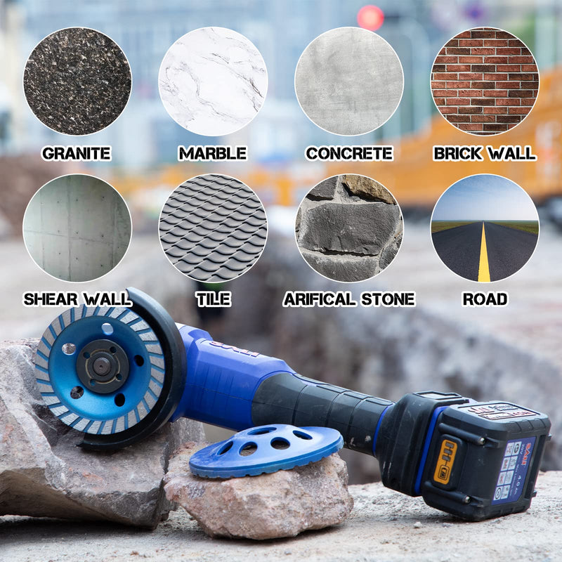 [Australia - AusPower] - SALI Diamond Concrete Grinding Wheel 7 inch for Polishing and Cleaning Stone Concrete Surface, Cement, Marble, Rock, Granite, and Thinset Removing, Angle Grinder Segment Wheels Cup 180 * 22.2 MM Segment Turbo 1.0 