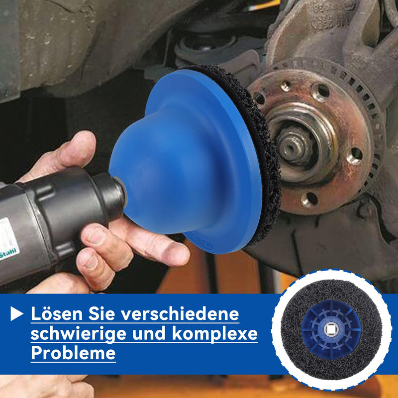 [Australia - AusPower] - Dajidafu Wheel Hub Grinder Car, 150 mm Wheel Hub Brush Wheel Hub Cleaner Car Wheel Hub Cleaning Wheel Hub Grinder Blue Wheel Hub Grinder Ball Head Grinder for Rim Change, Rust Removal 