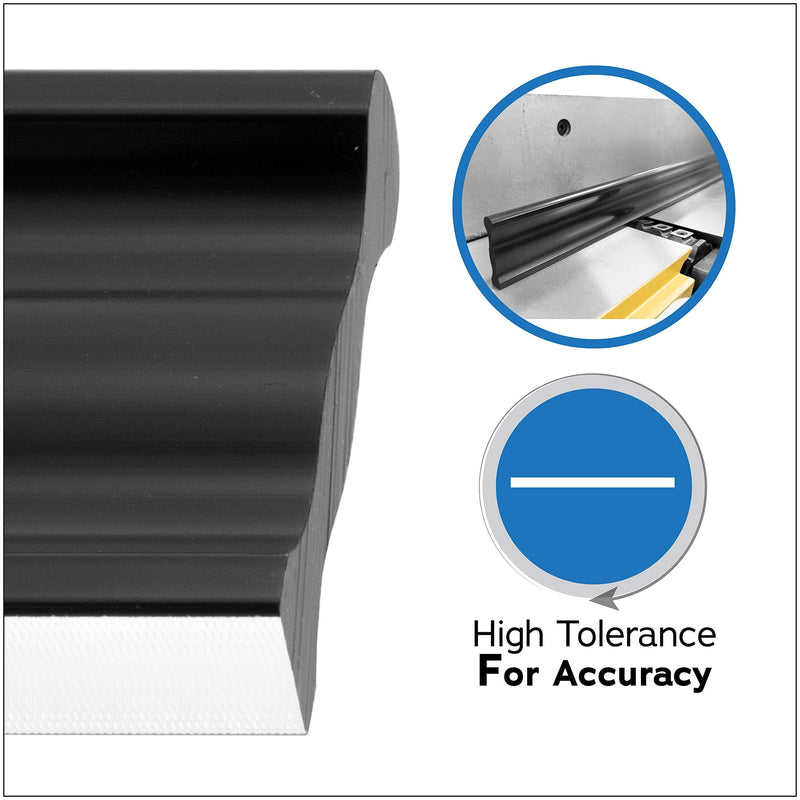 Fulton 24" Anodized Aluminum Straight Edge Tool with .001 Tolerance Precision Edge, Check Straightness On Metal Surface Tops & Machinery, Layout Tool for Marking and Scribing Lines