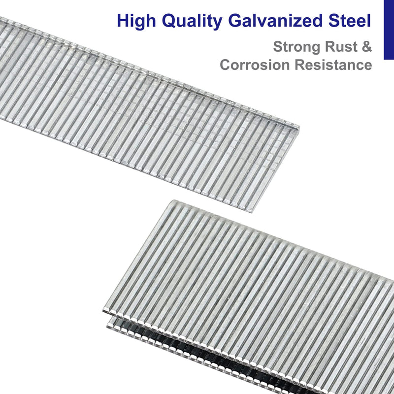 [Australia - AusPower] - 18 Gauge 1800PCS,1/4" Narrow Crown Staples (1/2"- 400; 3/4"- 400; 1"- 400) and Brad Nails (5/8"-300,3/4"-300), Suitable for Most Brand of 18 Gauge Stapler 