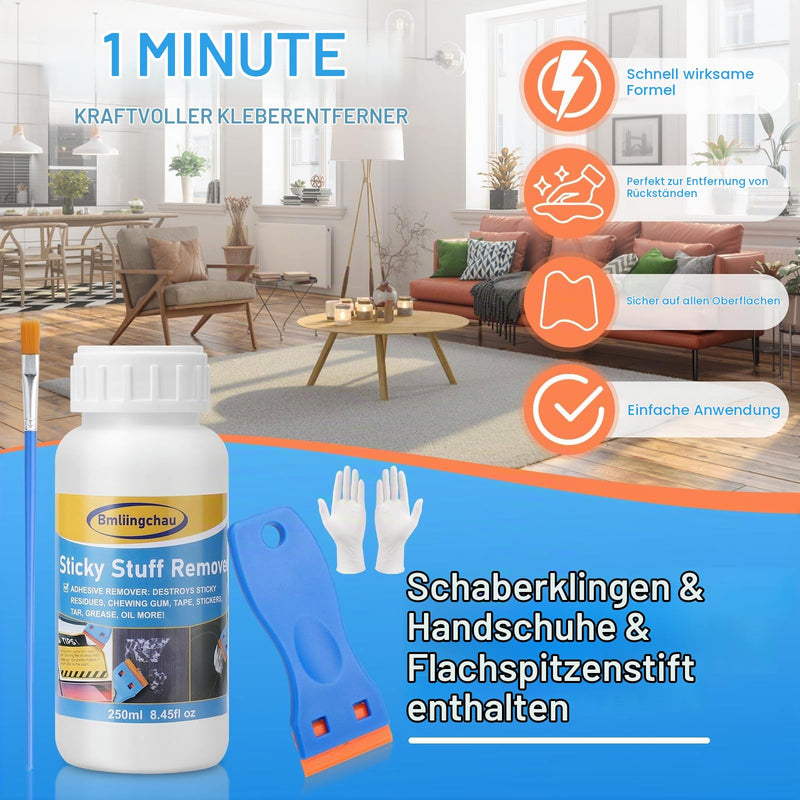 Label Remover Label Remover Adhesive Remover 250 ml Adhesive Remover Extra Strong Label Remover and Adhesive Remover Sticker Remover with Special Spatula Removes Glue, Labels, Grease, Resin