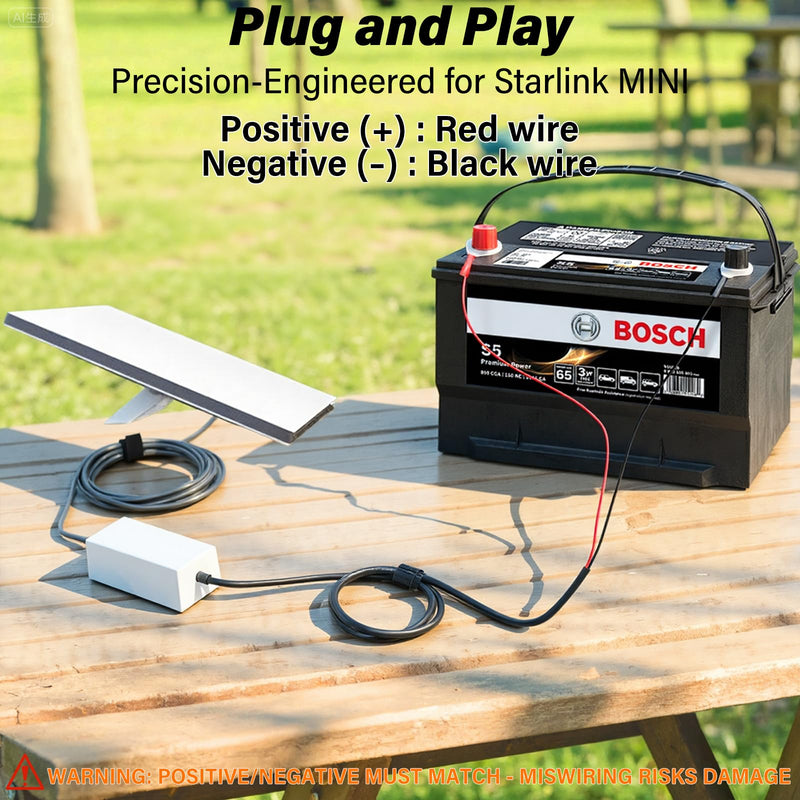 [Australia - AusPower] - Starlink Mini Battery Power Adapter, 12-36V Input to Stable 36V/1.67A Output with 10FT DC Cable - DC Car Battery Converter Adapter for Starlink Mini, Expansion Support up to 200FT 