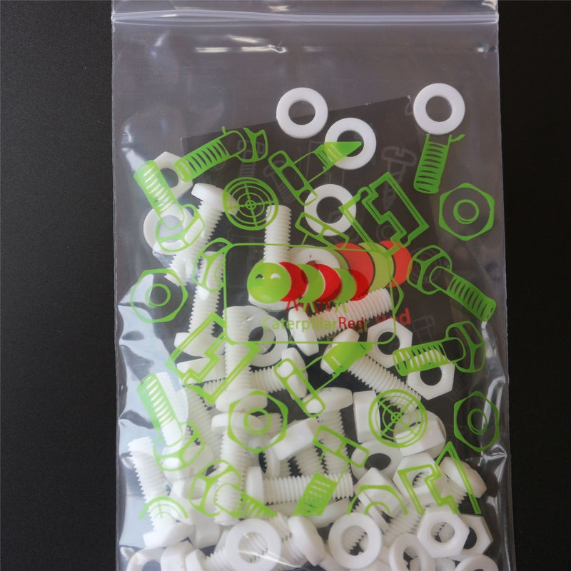 [Australia - AusPower] - 20 x White Pan Head Screws Polypropylene (PP) Plastic Nuts and Bolts, Washers, M6 x 20mm, 15/64 x 25/32 