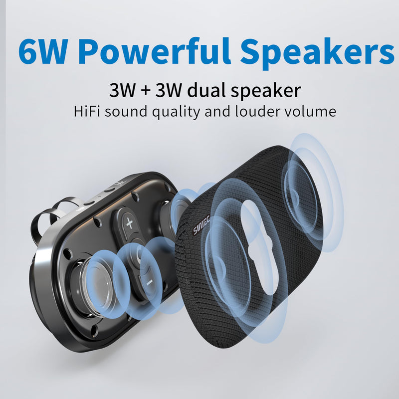 [Australia - AusPower] - Bluetooth Car Speaker Phone: Hands Free Calling Kits 6W in car Speakerphone for Safe Driving - Support Siri Google Assistant Voice Calls/Motion Auto ON Off - BC990P 