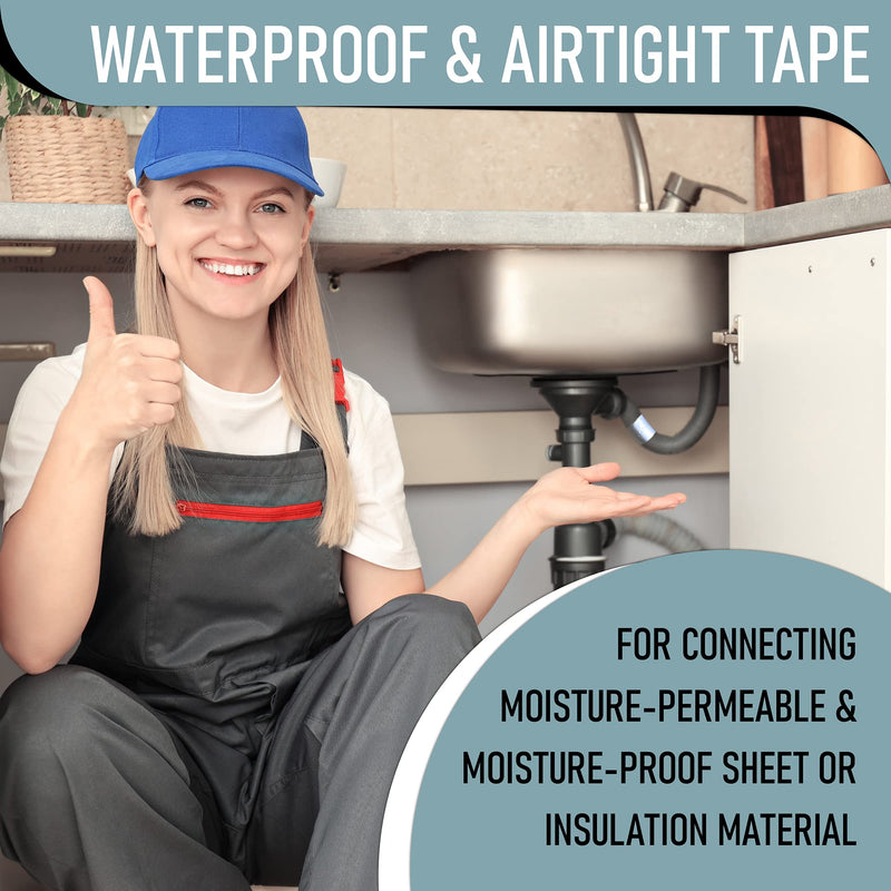 NOON'S UP Super Butyl Tape 16 Feet (Length) / 4 Inch (Width) / 1mm (Thickness) - Butyl sealant Tape, RV, Leak Proof for RV Repair, Pipe, Concrete, Steel Surface (Pack of 1)