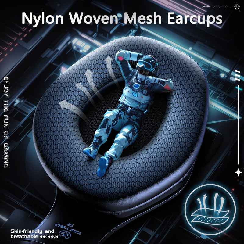 [Australia - AusPower] - Wireless Gaming Headset 7.1, Bluetooth 5.3 & 2.4GHz Type-C & USB Gaming Headphones with 40H+, Gaming Headsets for PS5, PS4, PC, Switch, Phone 