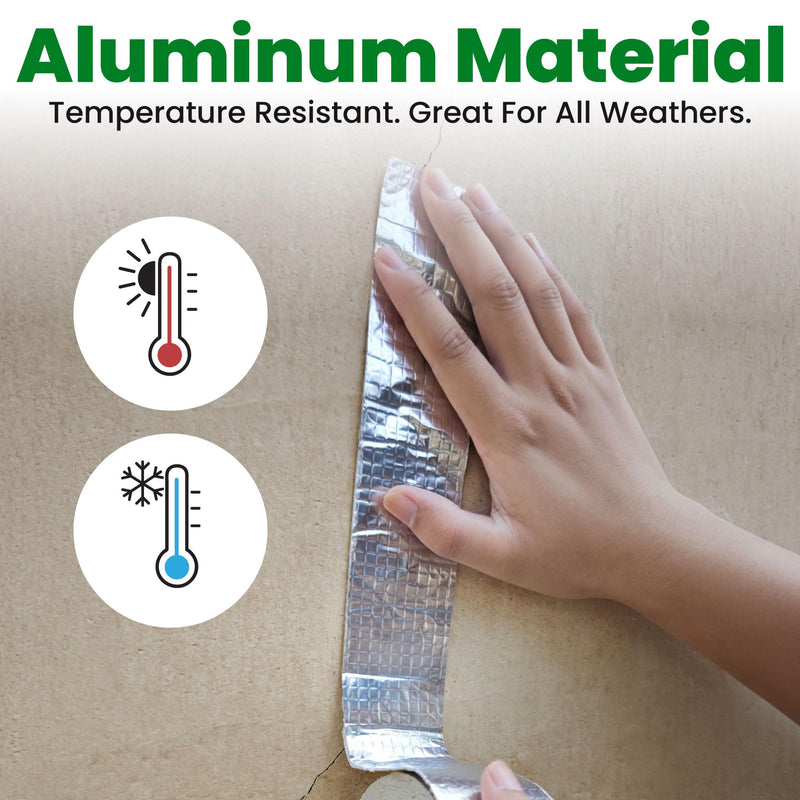 ECOHomes Aluminum Butyl Tape, Waterproof Aluminum Foil Tape for Leaks (2 Inch Wide) | Butyl Seal Tape for Roofs, Gutter Repair, Gutter Holes, Pipes, Metal Roof Patch, RV, Plumbing and Outdoor Sealing 2 Inch x 16.5 FT 1
