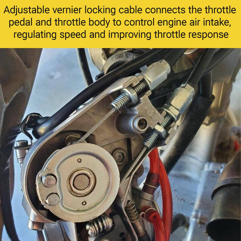 [Australia - AusPower] - VCGTX06 6FT Heavy Duty Vernier Adjustable Black Locking 6 FT Throttle Control Cable Vernier Control Cable 