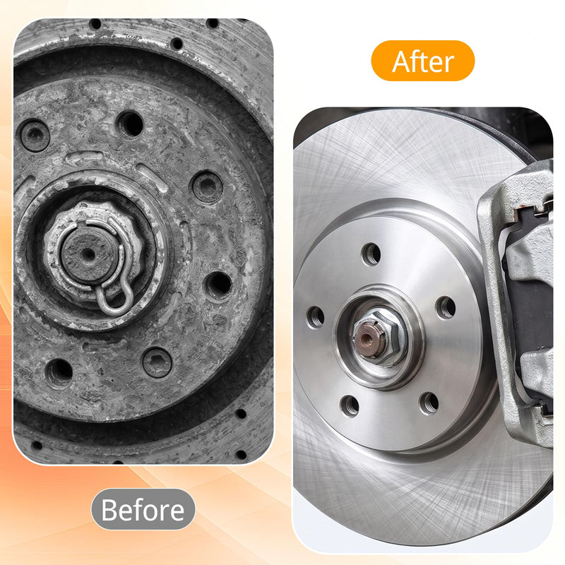 Wheel Bolt and Wheel Hub Grinder with 6 Grinding Wheels for Rims Rust Removal | Wheel hub cleaning tool, rim repair kit with rust brush, 1/2 inch impact wrench adapter, for cars, trucks, rims, rust removal