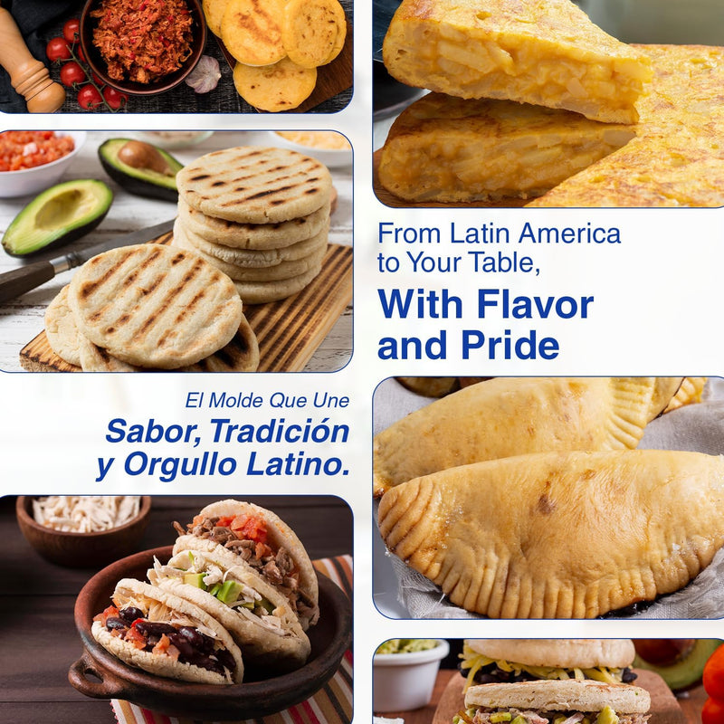 12" Budare for Arepas (Thin) + Molde para Arepas (5.9", 4.3", 3.1") – Plancha para Arepas Colombianas y Venezolanas – Budare para Arepas Venezolanas (Delgado)