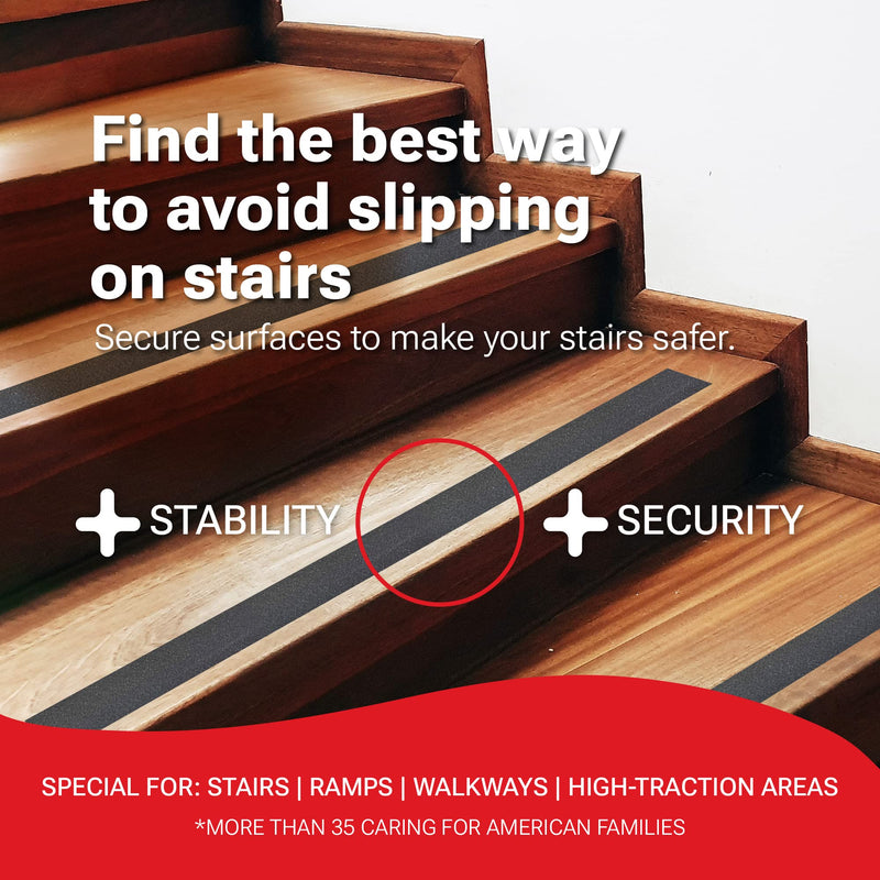 Tread Tape Roll for Anti-Slip Protection and Traction for Indoor and Outdoor Use, 2in. x 15ft.