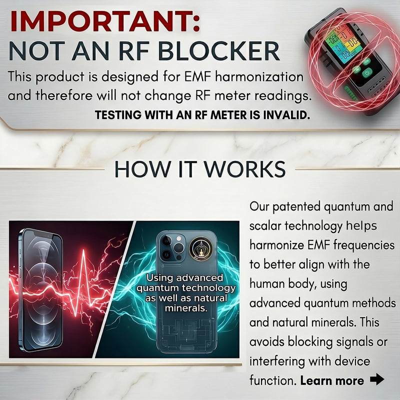 [Australia - AusPower] - Phone EMF Harmonizing Stickers — Multifaceted Neutralizer with Patented Quantum Technology & Natural Minerals | Pack of 6 
