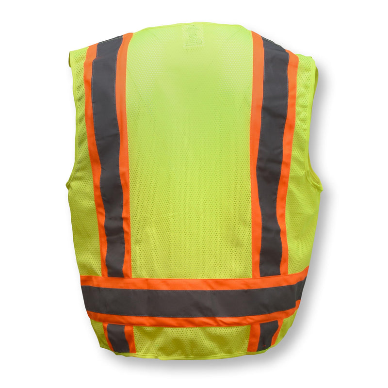 Radians SV6G5X Two Tone Surveyor Class 2 Safety Vest, 5X-Large, Green Safety Green