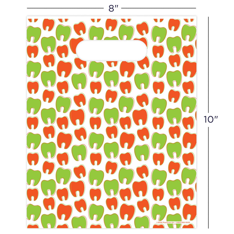 [Australia - AusPower] - Many Mini Molars Dental Giveaway Bags, 8" x 10", 100 Pack 