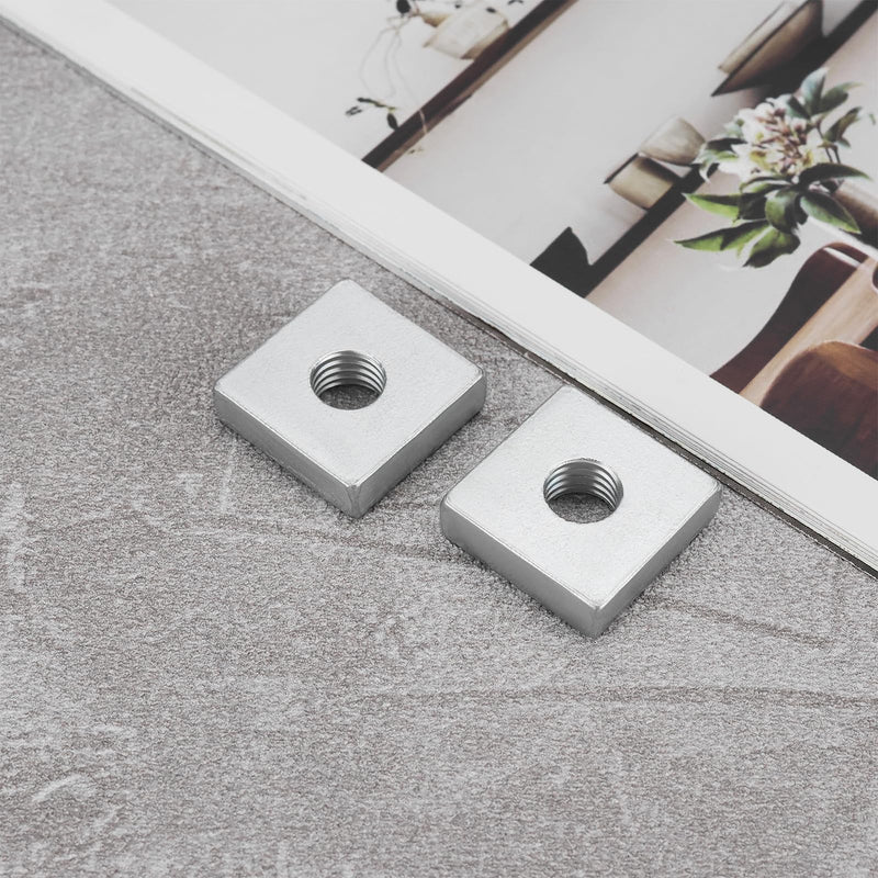 [Australia - AusPower] - SING F LTD 20Pcs M8 Square Nuts Galvanized Steel T-Slot Nut 20x20x6 mm Suitable for Furniture Equipment Construction Electrical Appliances Industrial Machinery 