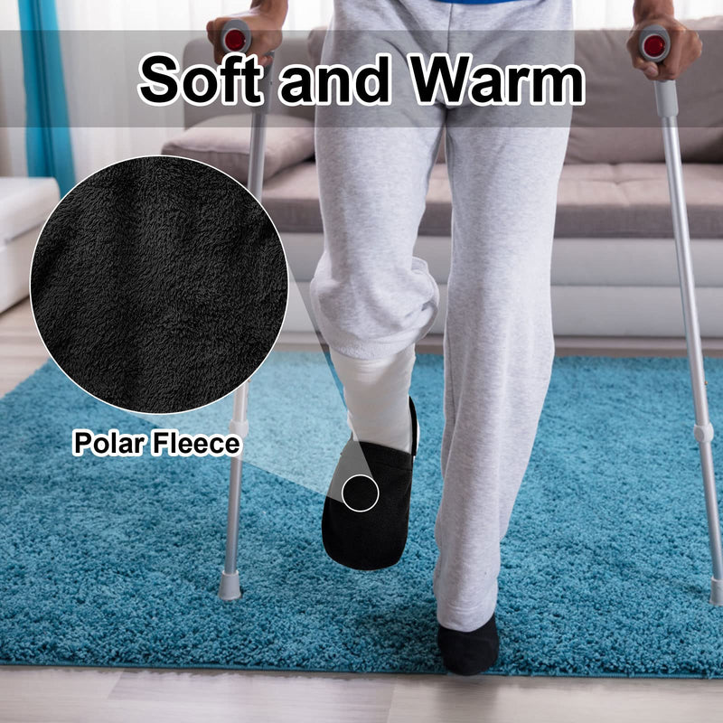 [Australia - AusPower] - 2 PCS Protective Cast Socks Toe Covers for Foot, Soft Warm Cast Socks Over Cast for Men Women Adults, Adjustable Non-slip Cast Toe Covers Fit for Most Casted Foot 