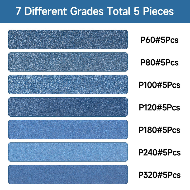 [Australia - AusPower] - Belt Sander Paper, 4 x 36 Inch Sanding Belts, Zirconia Metal Sandpaper Belt, 5Pcs Sander Belts 60#, Belt Sander Sandpaper for Metal, Wood, Cars, Furniture, Stainless Steel 60 Grits （5PCS） 