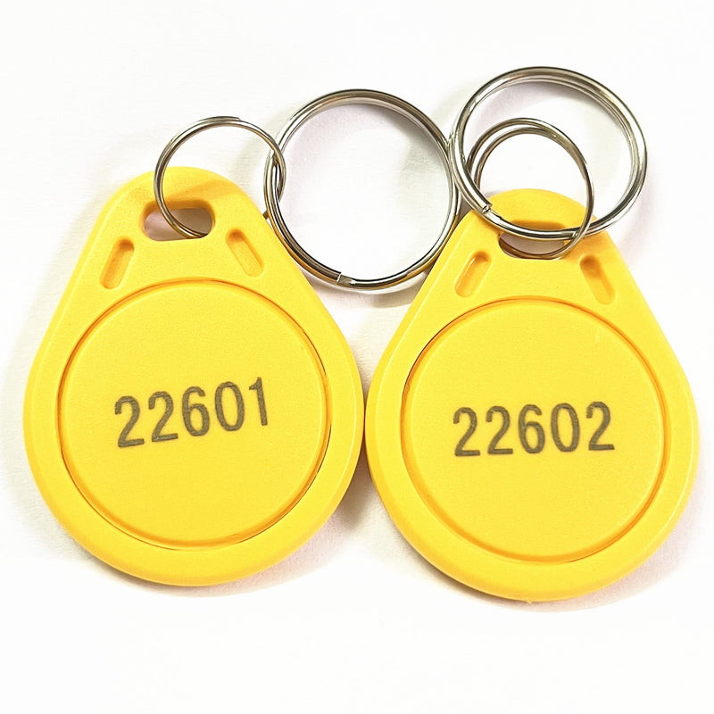 [Australia - AusPower] - Quentin 100pcs Thin 26 Bit Proximity Key Fobs Weigand Prox Keyfobs Compatable with ISOProx 1386 1326 H10301 Format Readers. Works with The vast Majority of Access Control Systems(Yellow) 